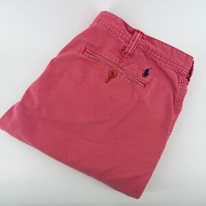 Polo Ralph Lauren Relaxed Fit Chino Shorts 40 Salmon Pink Coral Cotton Preppy